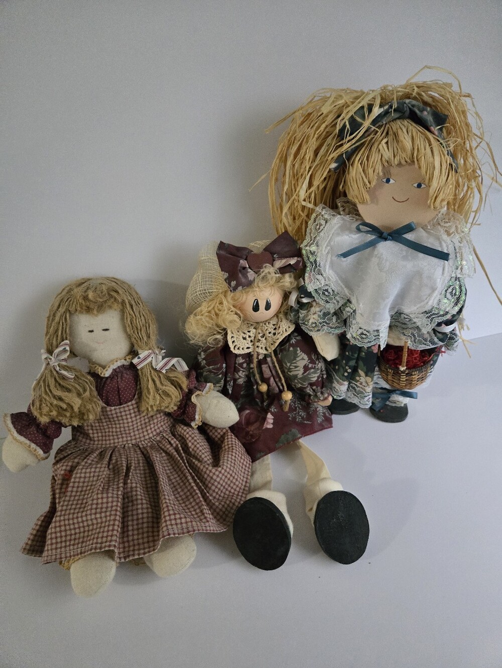 Country Handicrafts Doll Decor Lot Retro